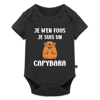 Humour Capybara - Body à manches courtes Premium Bébé - noir - Devant