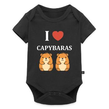 Humour Capybara - Body à manches courtes Premium Bébé - noir - Devant