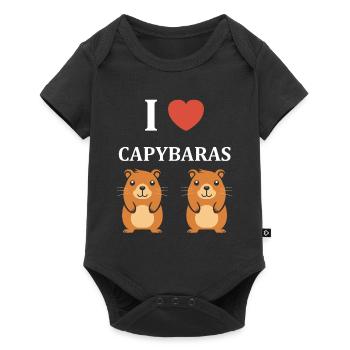 Humour Capybara - Body à manches courtes Premium Bébé - noir - Devant