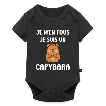 Humour Capybara - Body à manches courtes Premium Bébé - noir - Devant