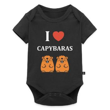 Humour Capybara - Body à manches courtes Premium Bébé - noir - Devant