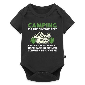 Camper Caravan Motorhome Camping Camping - Baby Premium short-sleeve bodysuit - black - Front