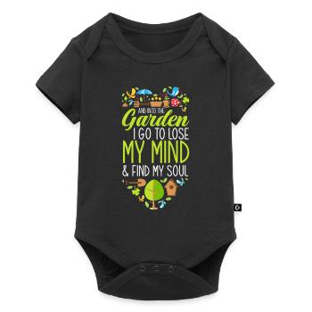 Garten Seele Hobby Gärtner - Baby Premium Kurzarmbody - Schwarz - Vorne