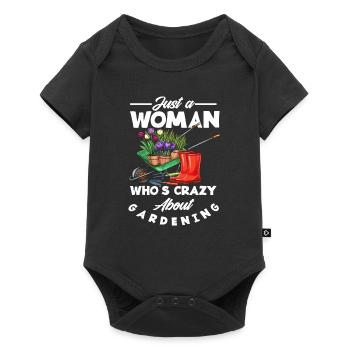 Garten Frau Gärtnerin - Baby Premium Kurzarmbody - Schwarz - Vorne