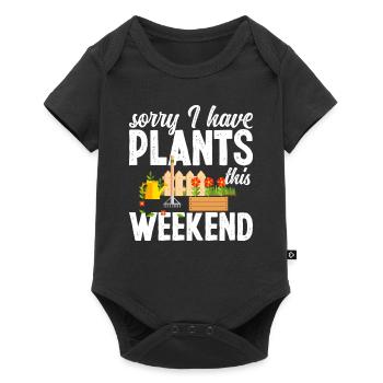 Garten Gartenarbeit Wochenende - Baby Premium Kurzarmbody - Schwarz - Vorne