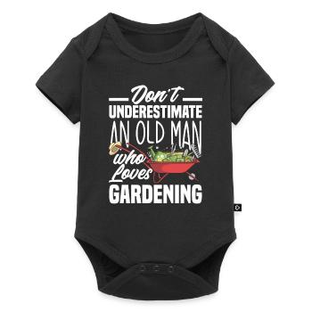 Garten Alter Mann - Baby Premium Kurzarmbody - Schwarz - Vorne