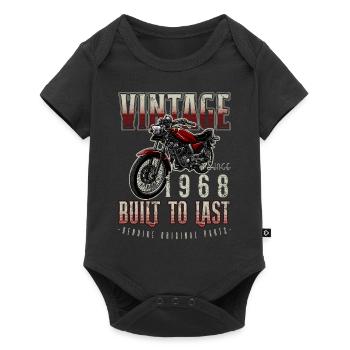Vintage Motorcycle Bikers Motorbike Birthday 1968 - Baby Premium short-sleeve bodysuit - black - Front