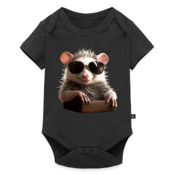 Opossum Opossum Didelphis Opossums mignons Opossum - Body à manches courtes Premium Bébé - noir - Devant