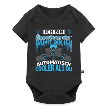 Snowboard Snowboarden Snowboardfahrer - Baby Premium Kurzarmbody - Schwarz - Vorne