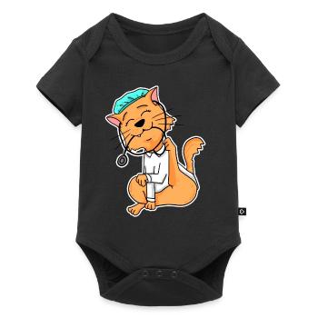 Cadeau de médecine vétérinaire vétérinaire pour animaux - Body à manches courtes Premium Bébé - noir - Devant