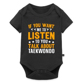 If you want me to listen to you talk about - Baby Premium short-sleeve bodysuit - black - Front