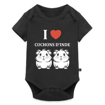 Humour cochon d'ine - Body à manches courtes Premium Bébé - noir - Devant