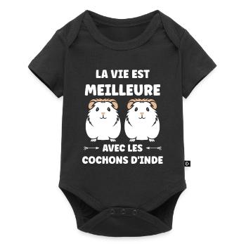 Humour cochon d'ine - Body à manches courtes Premium Bébé - noir - Devant