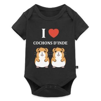 Humour cochon d'ine - Body à manches courtes Premium Bébé - noir - Devant