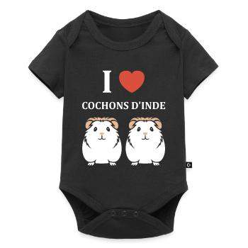 Humour cochon d'ine - Body à manches courtes Premium Bébé - noir - Devant