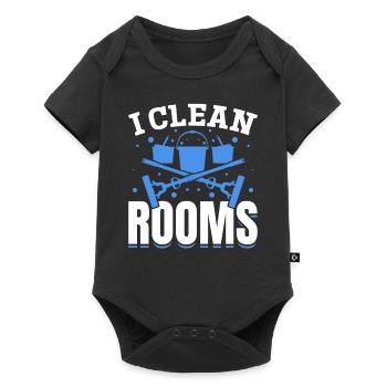 I Clean Rooms - Housekeeper House Cleaner House Cl - Baby Premium short-sleeve bodysuit - black - Front