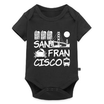 San Francisco California Souvenir - Baby Premium short-sleeve bodysuit - black - Front