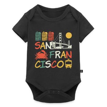 San Francisco California Souvenir - Baby Premium short-sleeve bodysuit - black - Front