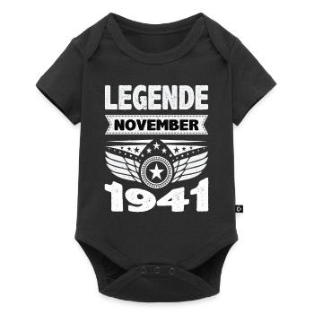 Novembre 1941 Légende depuis 82 ans homme femme - Body à manches courtes Premium Bébé - noir - Devant