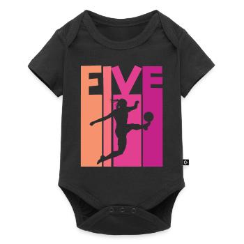 Footballeur Football 5ème Anniversaire - Body à manches courtes Premium Bébé - noir - Devant