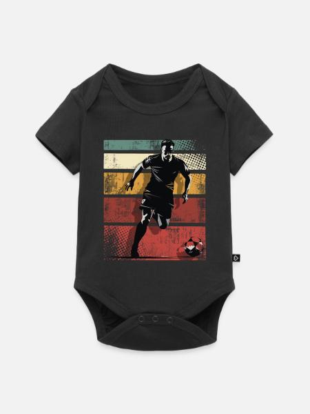 Fußball Fußballer - Baby Premium Kurzarmbody - Schwarz