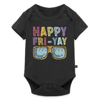 Happy Fri Yay Teacher Weekend Funny Meme - Baby Premium short-sleeve bodysuit - black - Front