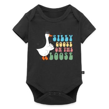 The stupid goose on the loose - Baby Premium short-sleeve bodysuit - black - Front