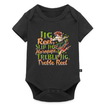 Irish Dance Irischer Tanz - Baby Premium Kurzarmbody - Schwarz - Vorne