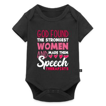 Speech therapist, speech therapist, speech therapist - Baby Premium short-sleeve bodysuit - black - Front