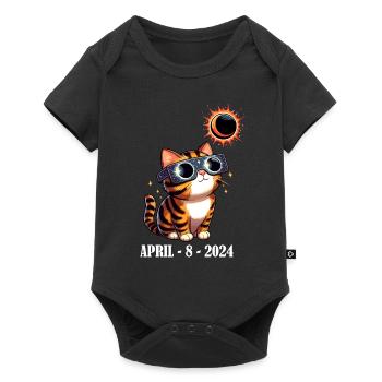 Solar Eclipse Cat April America Moon Funny - Baby Premium short-sleeve bodysuit - black - Front
