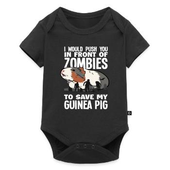 Cochon d’Inde Zombies - Body à manches courtes Premium Bébé - noir - Devant