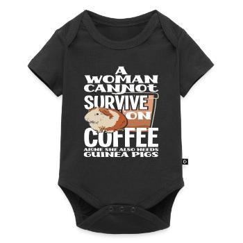 Cochon d’Inde Femme Café - Body à manches courtes Premium Bébé - noir - Devant