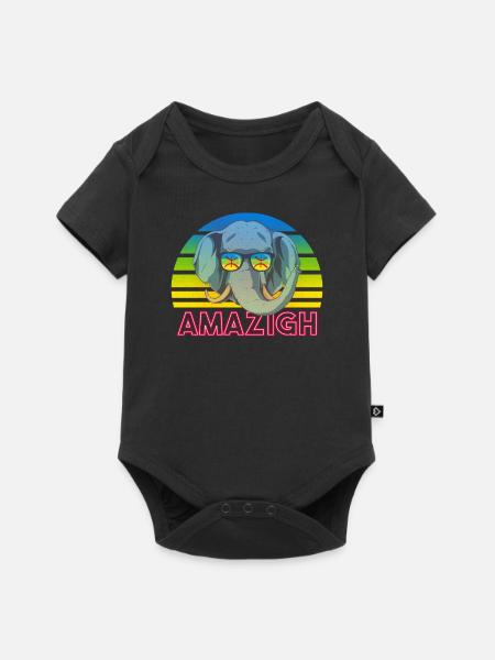 Amazigh - Baby Premium Kurzarmbody - Schwarz