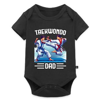 Taekwondo Papa - Body à manches courtes Premium Bébé - noir - Devant