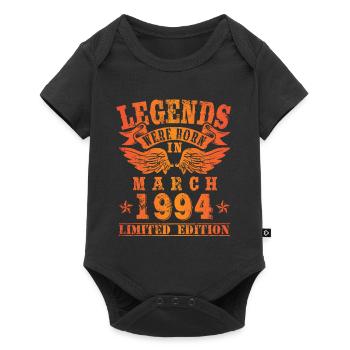 Legends sont nés en Mars 1994 Anniversaire - Body à manches courtes Premium Bébé - noir - Devant