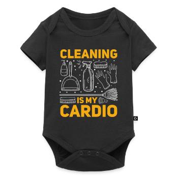 Le nettoyage est mon cardio - Concierge drôle Funny Housek - Body à manches courtes Premium Bébé - noir - Devant