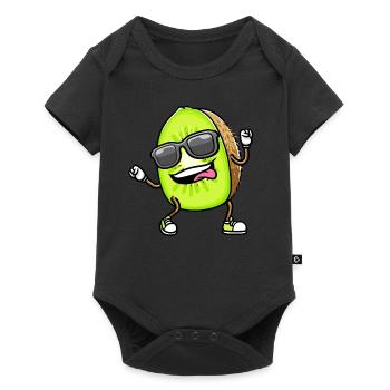 Dancing Kiwi with sunglasses - Baby Premium short-sleeve bodysuit - black - Front
