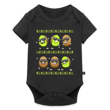Dancing Kiwi with sunglasses - Baby Premium short-sleeve bodysuit - black - Front