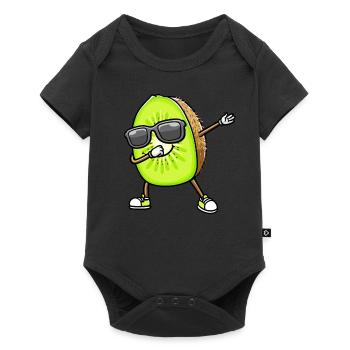 Dancing Kiwi with sunglasses - Baby Premium short-sleeve bodysuit - black - Front