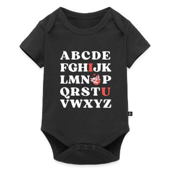 ABC I Love You Kids Axolotl Valentine's Day - Baby Premium short-sleeve bodysuit - black - Front