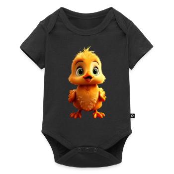 Canard mignon bébé canard poussin canetons canetons canards - Body à manches courtes Premium Bébé - noir - Devant