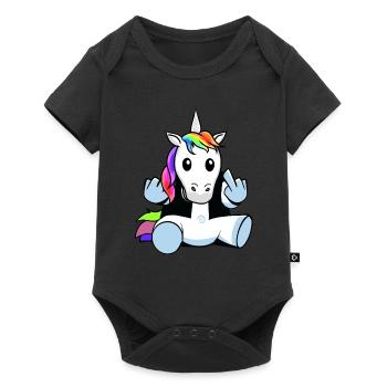 Créature mythique Fable Licorne Adolescent Adolescent - Body à manches courtes Premium Bébé - noir - Devant