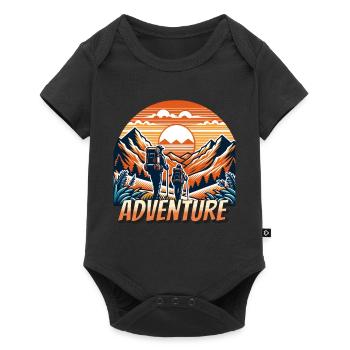 Randonnée Aventure en camping en plein air - Body à manches courtes Premium Bébé - noir - Devant