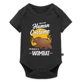 Déguisement Humain Wombat Halloween - Body à manches courtes Premium Bébé - noir - Devant