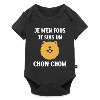 Chien chow chow - Body à manches courtes Premium Bébé - noir - Devant
