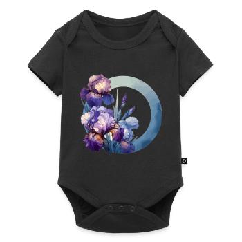 Iris dessinés - Body à manches courtes Premium Bébé - noir - Devant