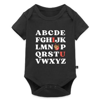 ABC I love you Kids Beaver Valentine's Day - Baby Premium short-sleeve bodysuit - black - Front