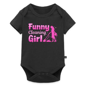 House Cleaner Housekeeper Girls - Funny Cleaning G - Baby Premium short-sleeve bodysuit - black - Front