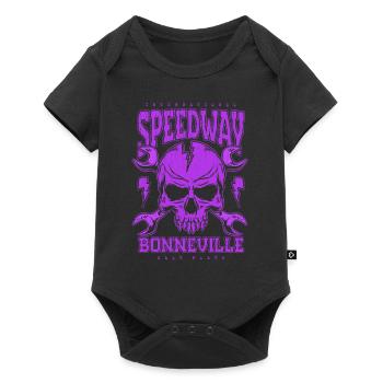 Bonneville Salt Flats Voiture de course rétro vintage - Body à manches courtes Premium Bébé - noir - Devant