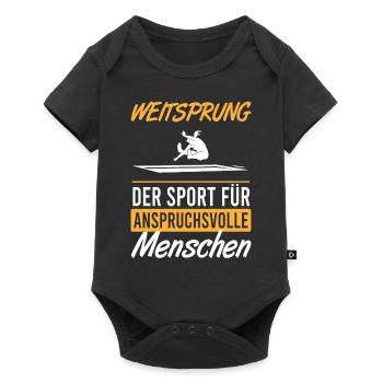 Elite Weitsprung - Baby Premium Kurzarmbody - Schwarz - Vorne